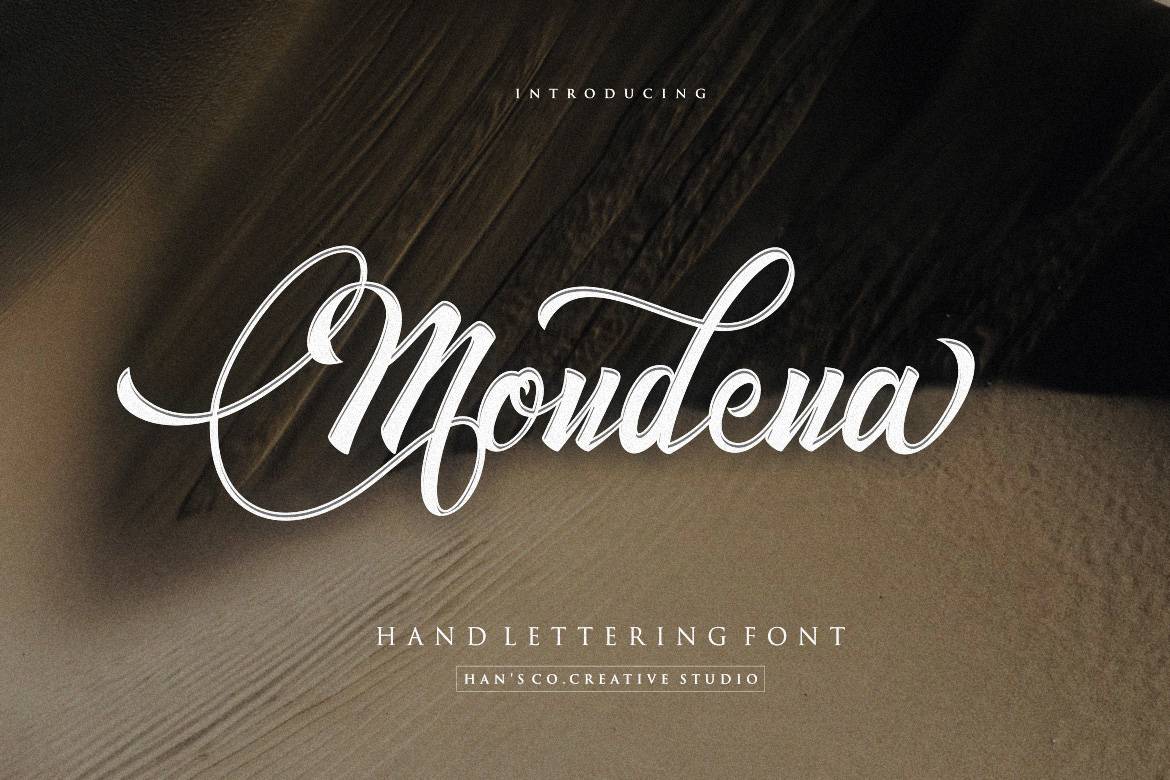Mondena Font sample