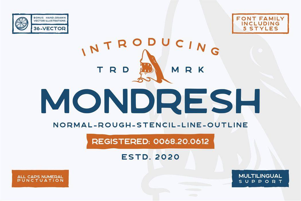 Mondresh Font sample
