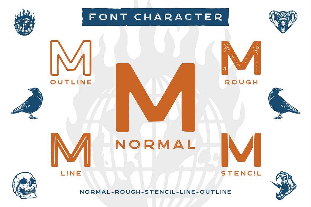 Mondresh Font sample