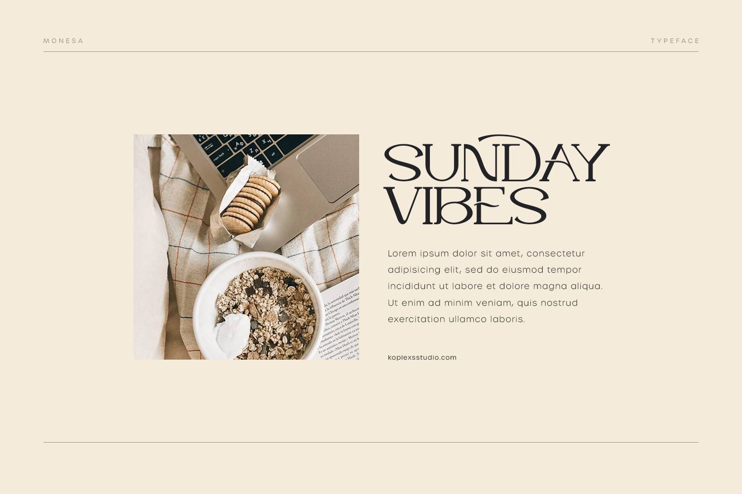Monesa Font sample