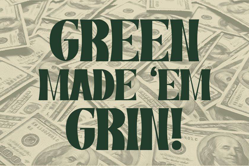 Moneywise Font sample