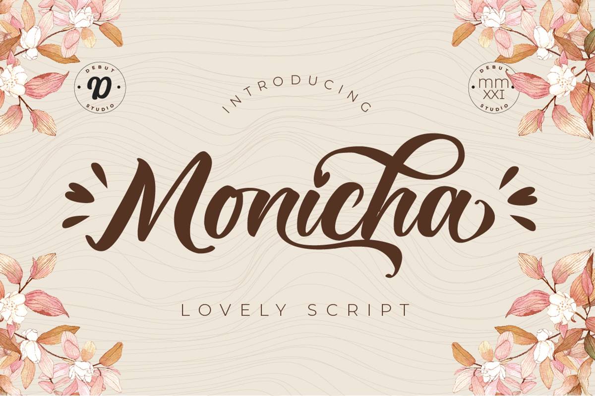 Monicha Font sample