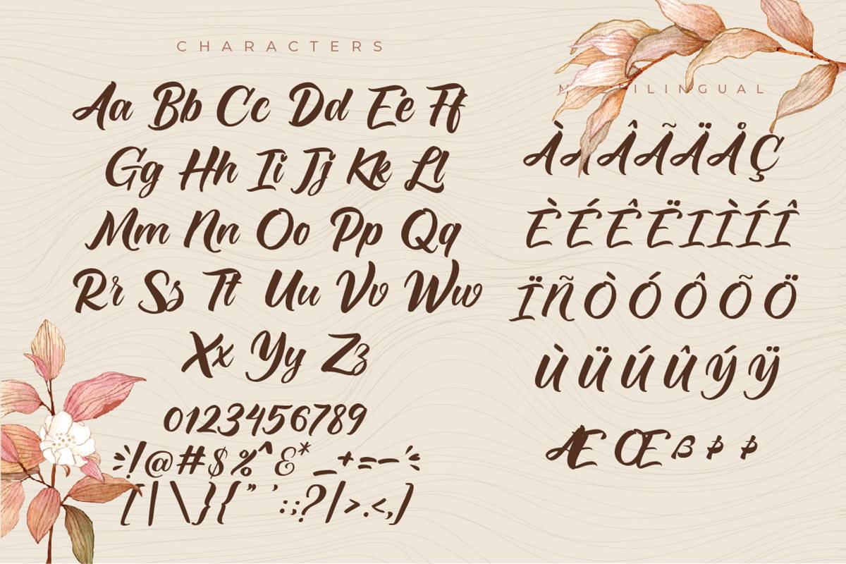Monicha Font sample