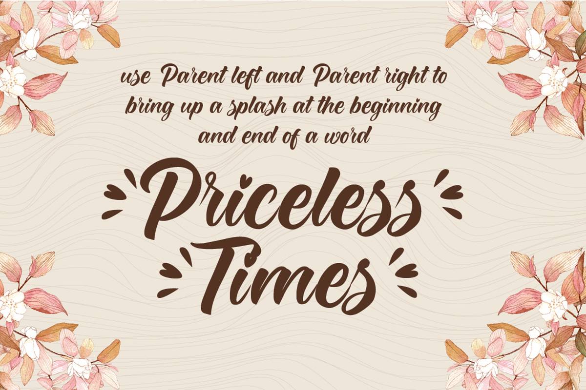 Monicha Font sample