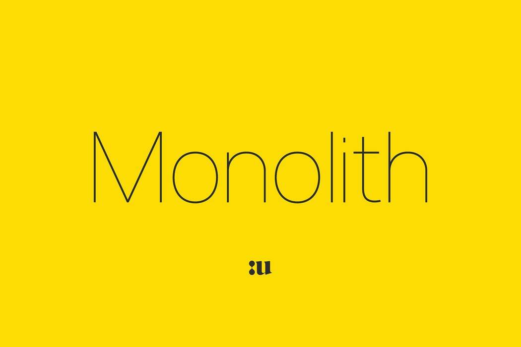 Monolith Sans Font sample