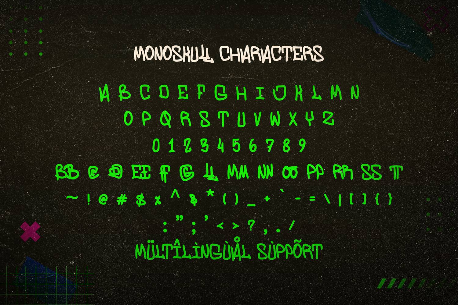 Monoskull Font sample