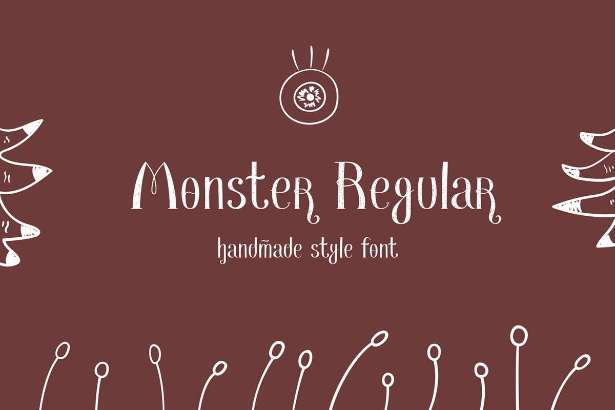 Monster Regular Font sample