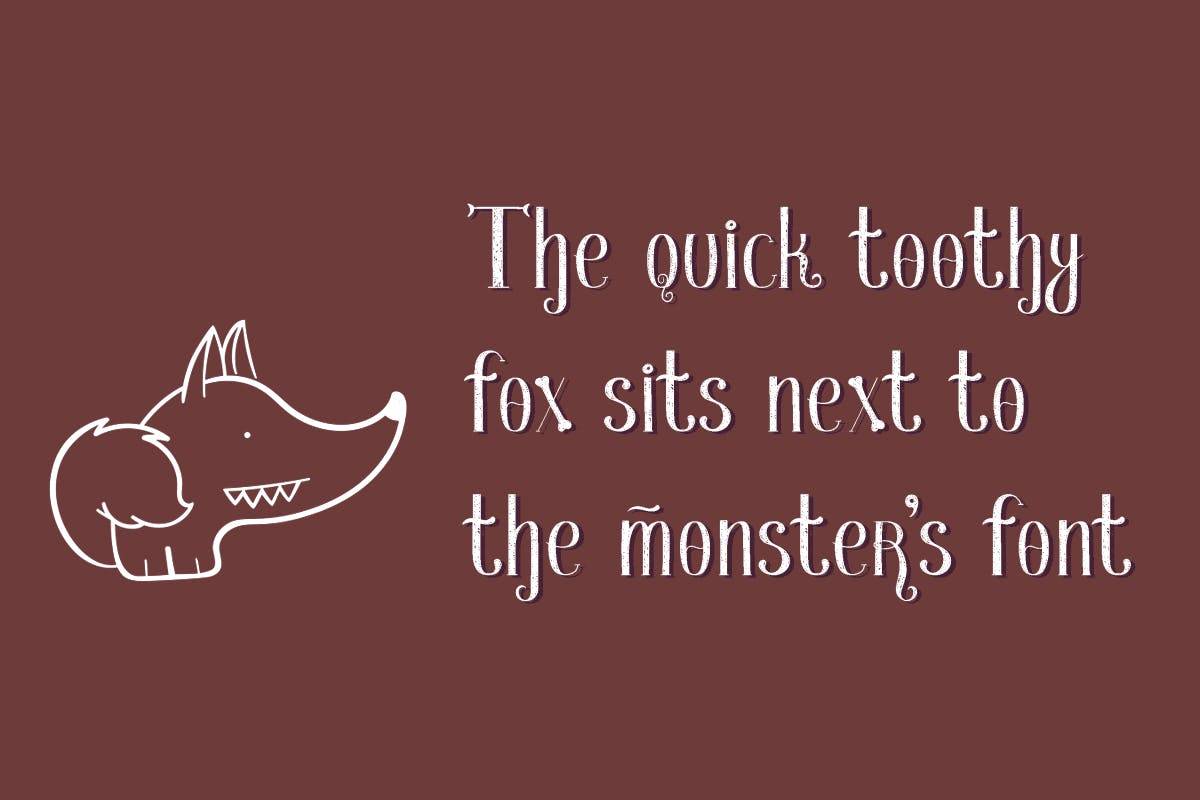 Monster Regular Font sample