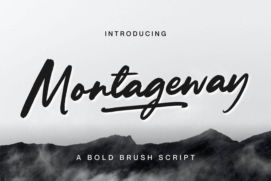 Montageway Font sample