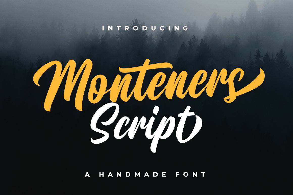 Monteners Script Font sample