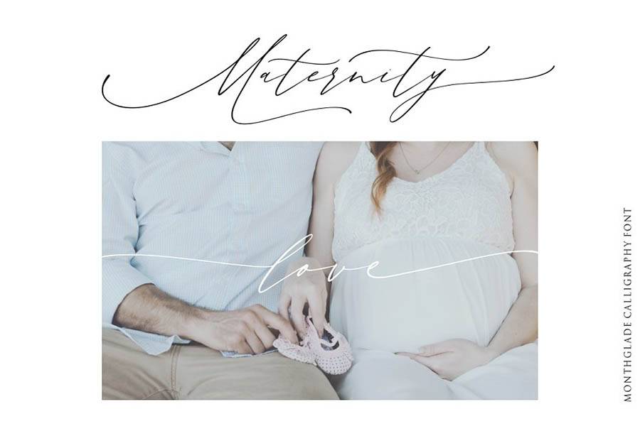 Month Glade Script Font sample