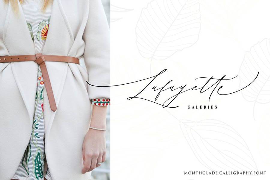 Month Glade Script Font sample