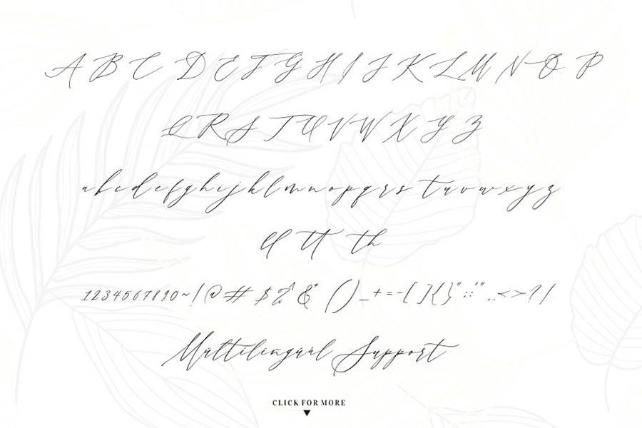 Month Glade Script Font sample
