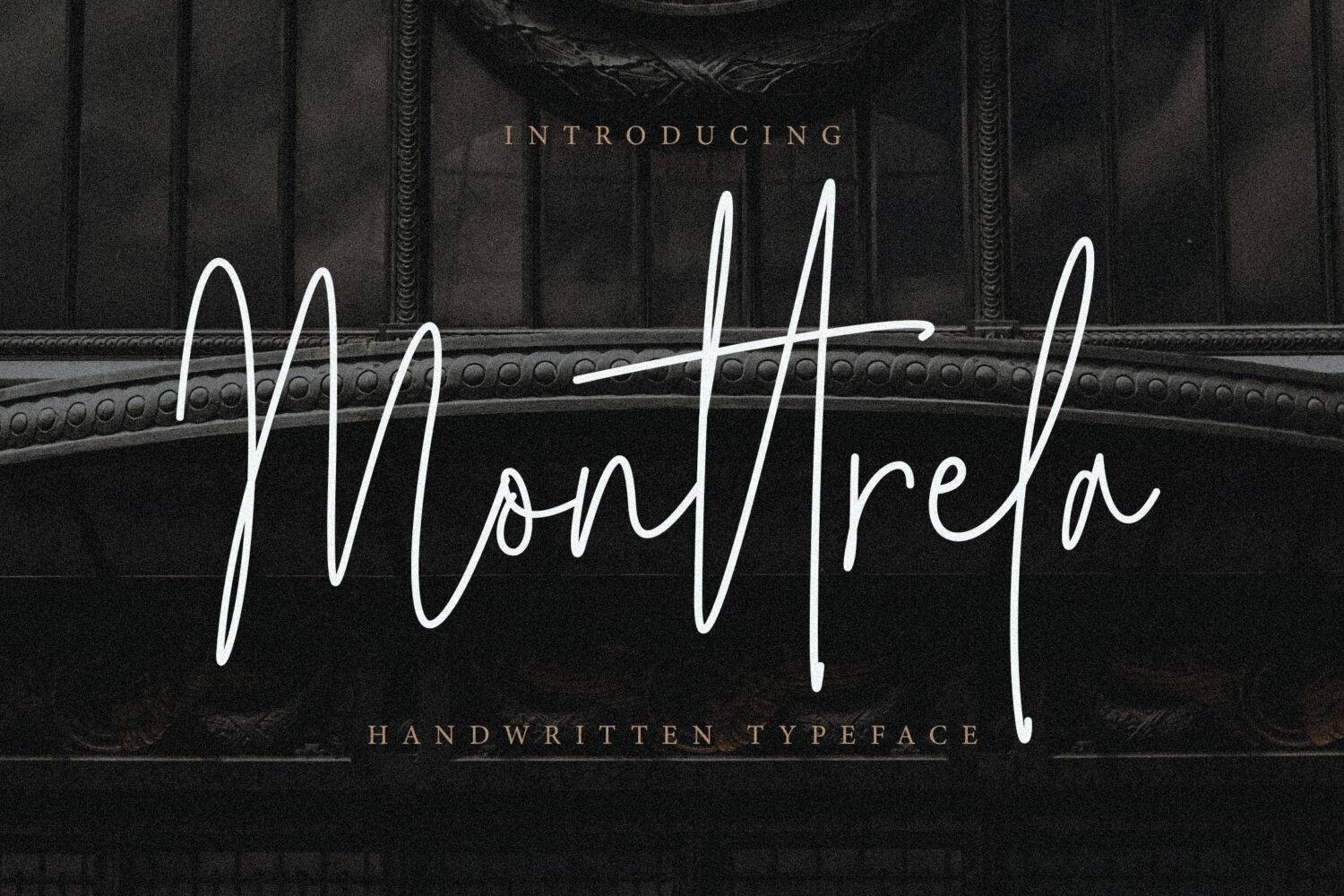 Monttrela Handwritten Font sample