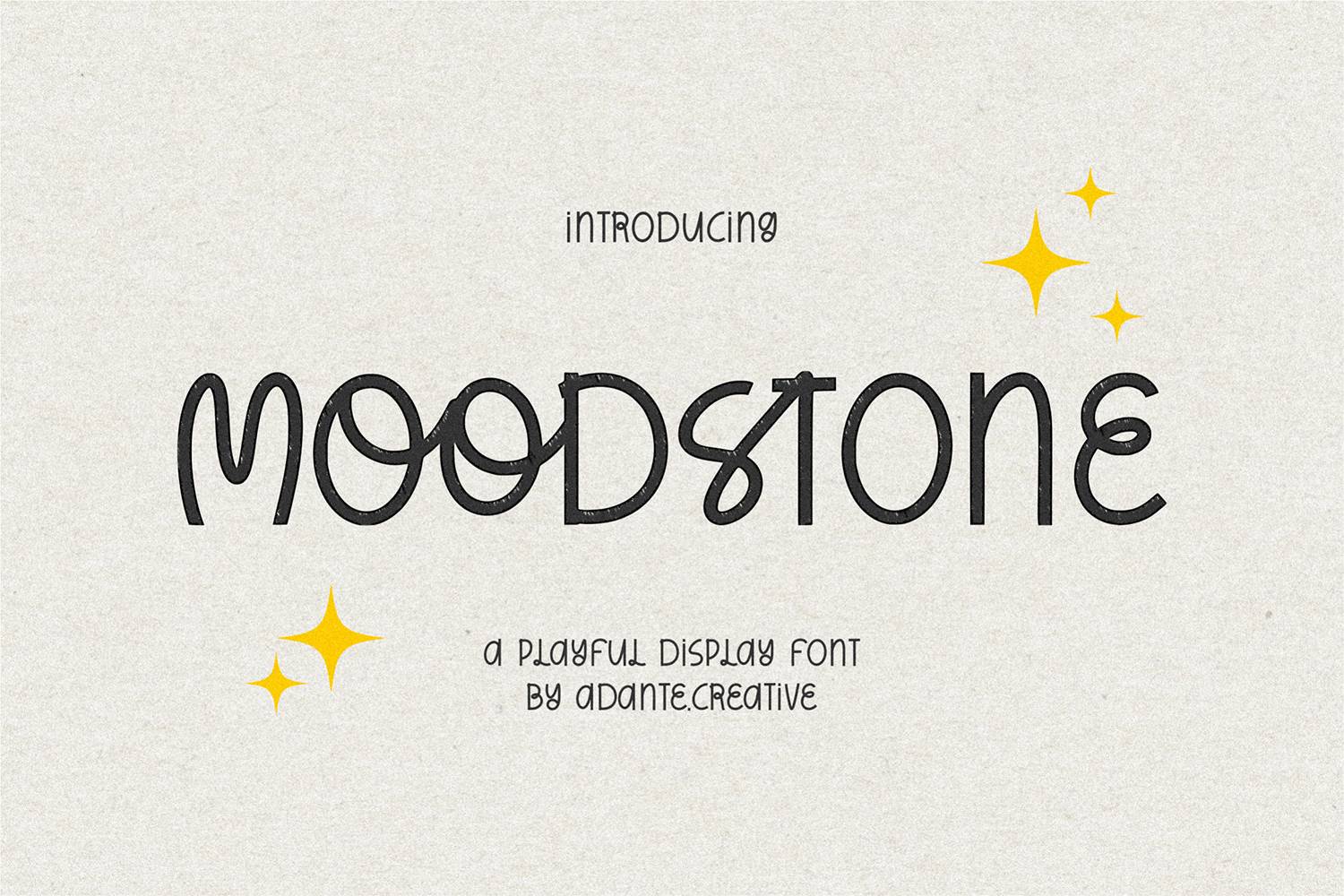 Moodstone Font sample