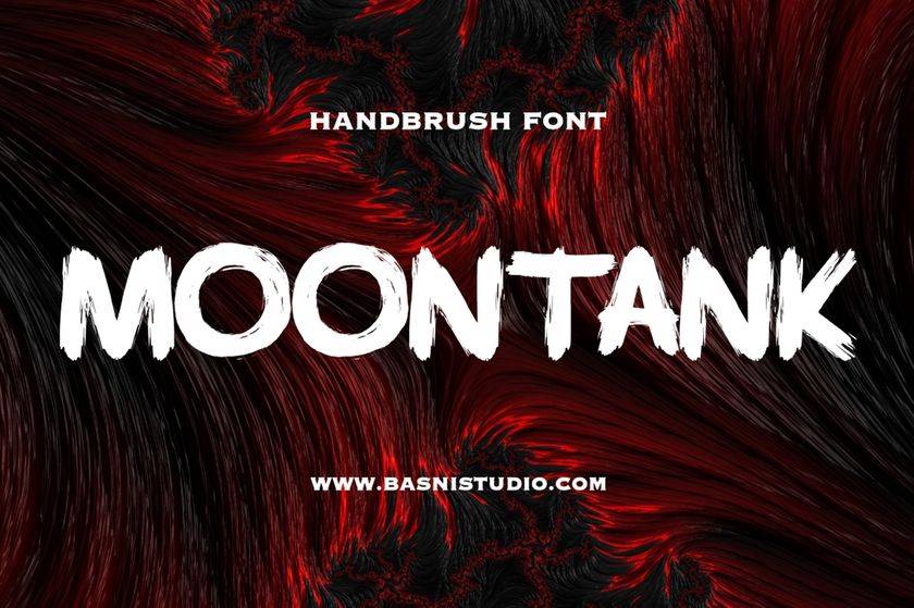Moontank Font sample