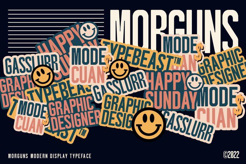 Morguns Font sample