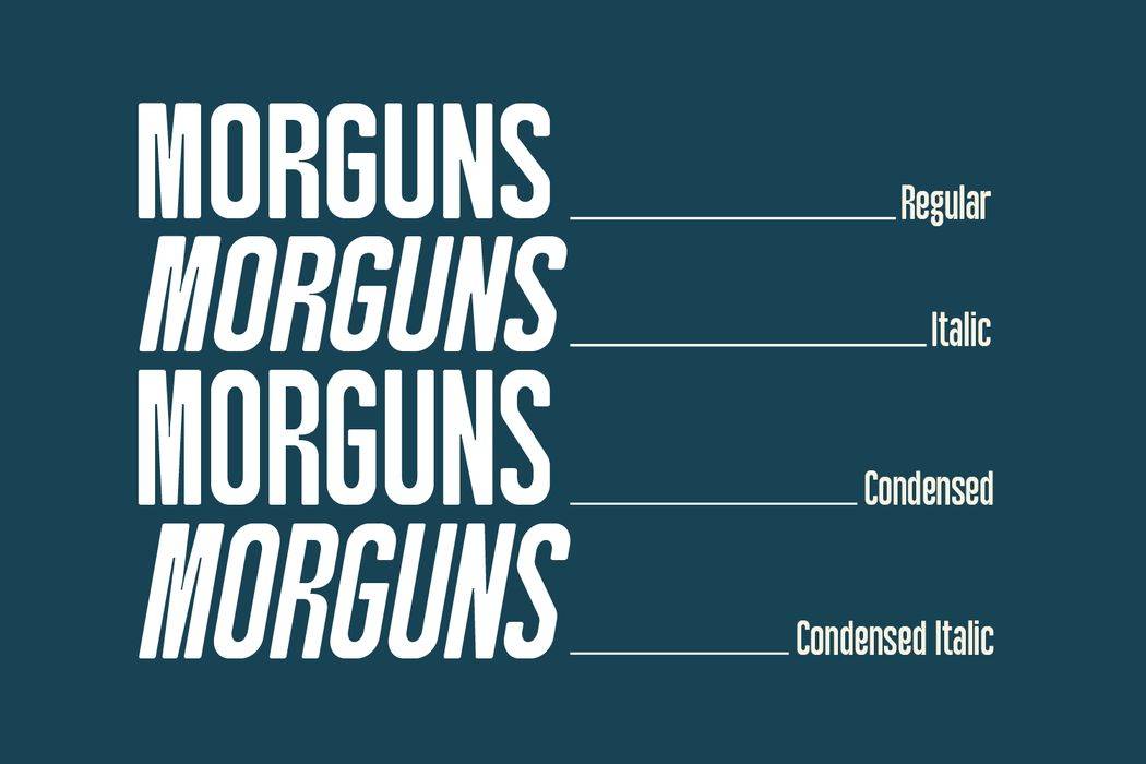 Morguns Font sample