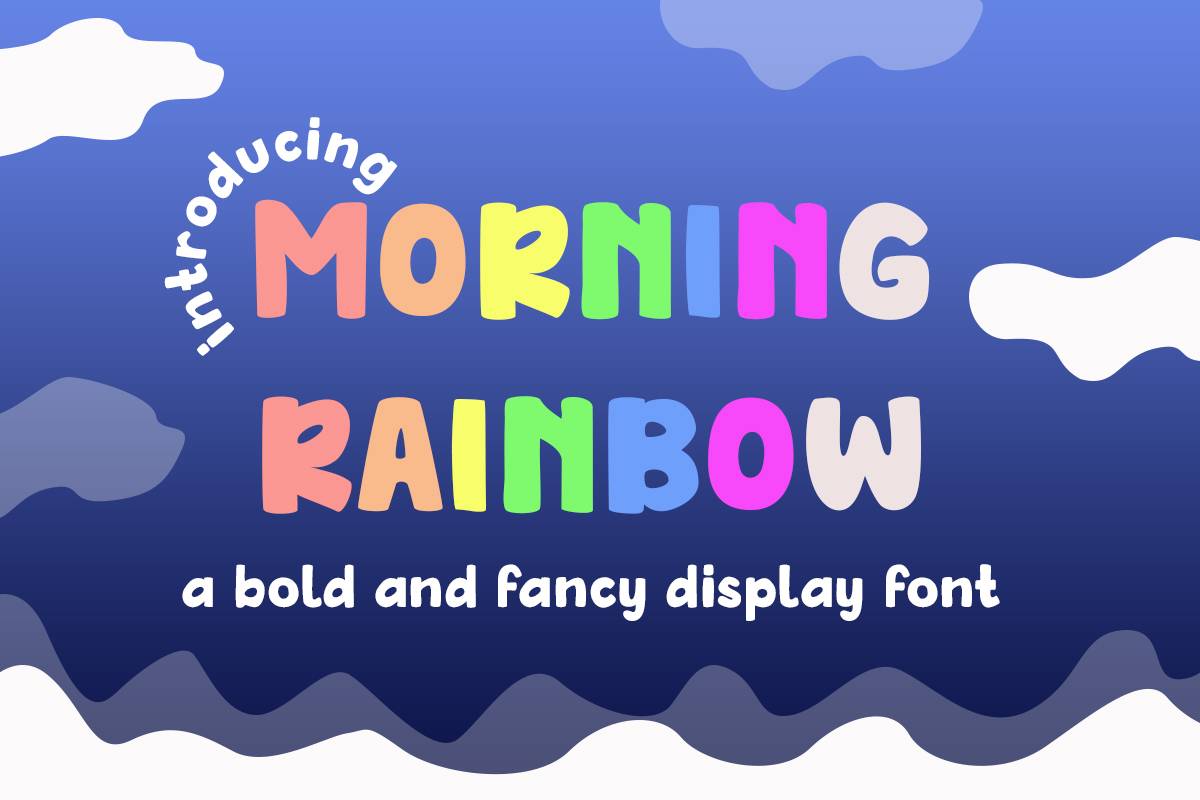Morning Rainbow Font sample
