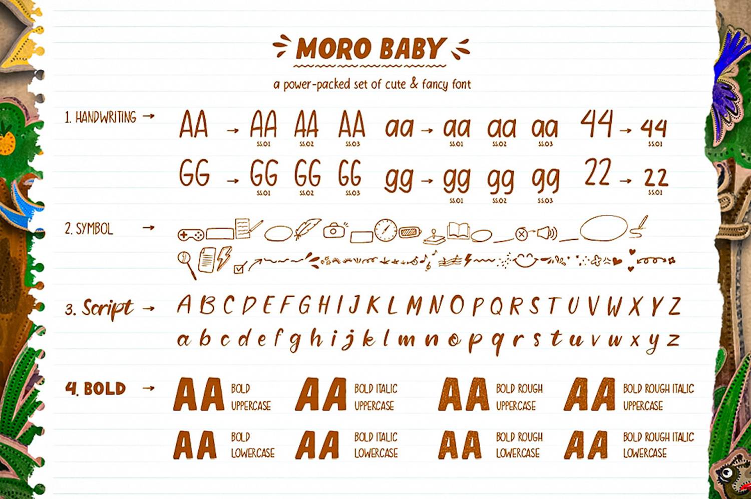 Moro Baby Font sample