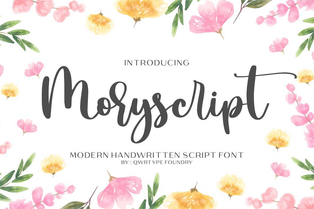 Moryscript Font sample