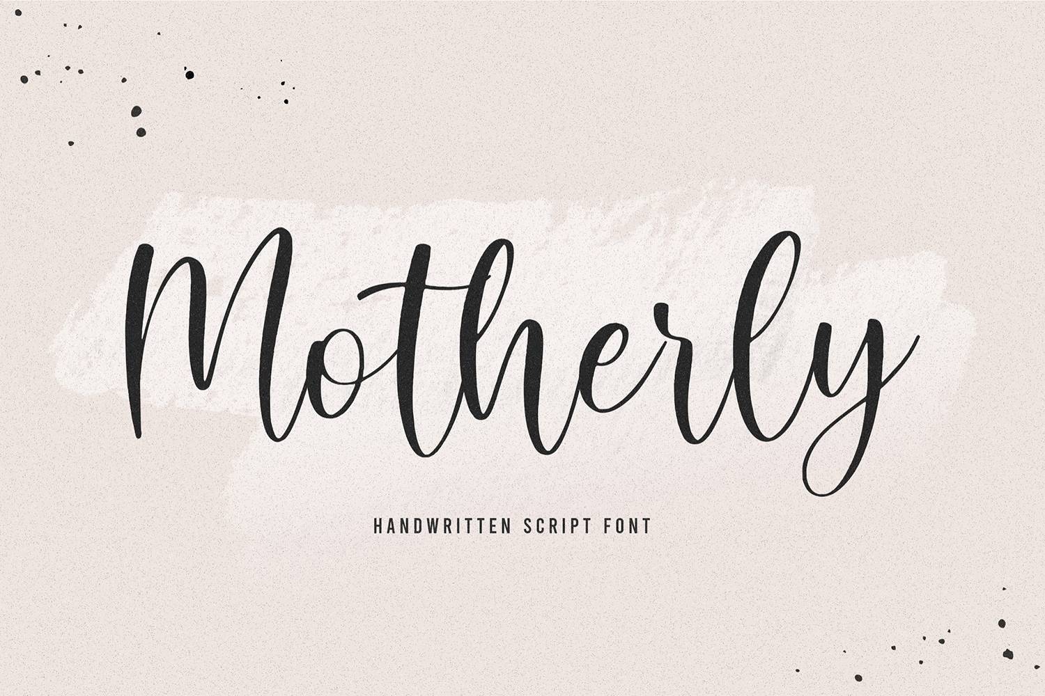 Motherly Font sample