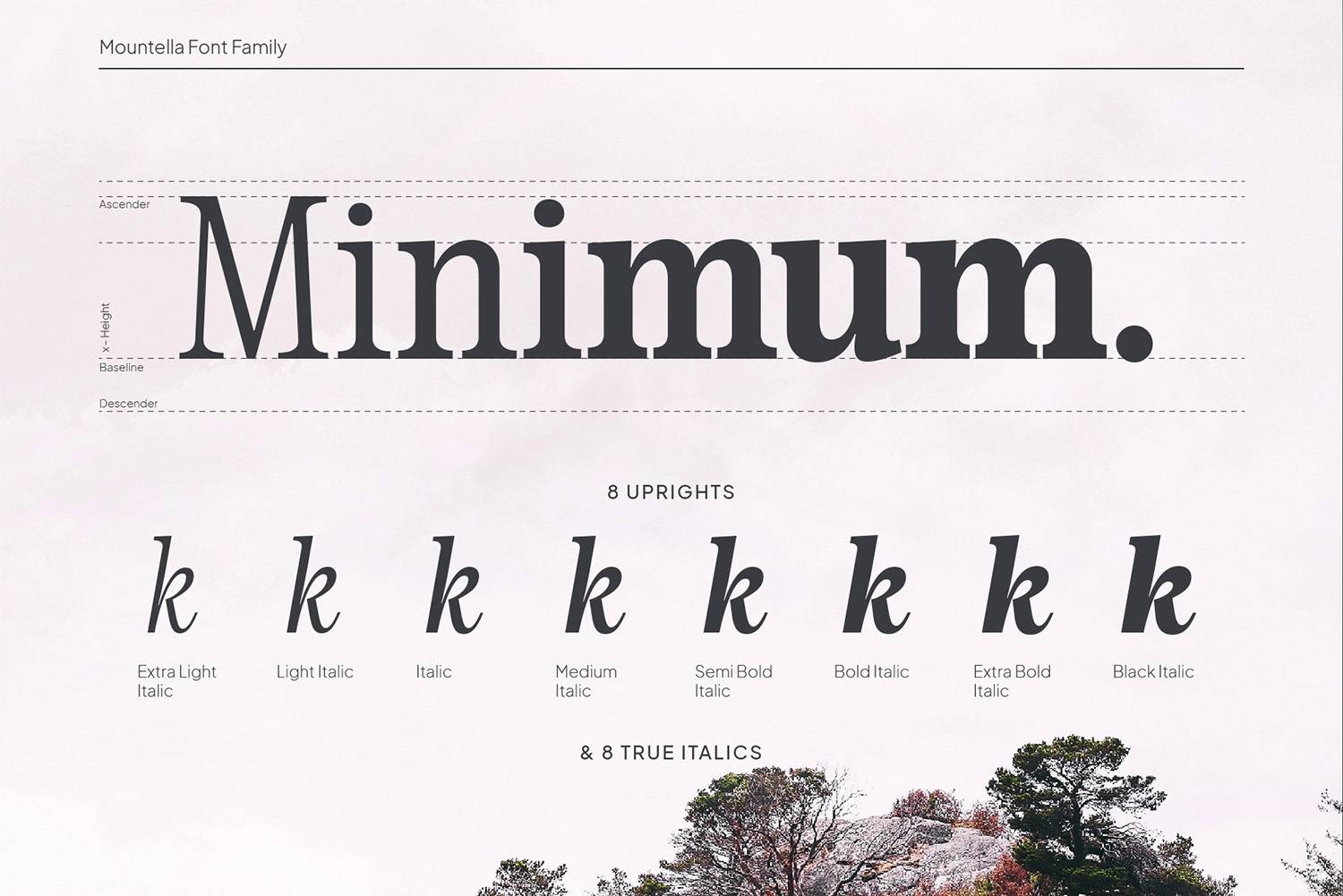 Mountella Font sample