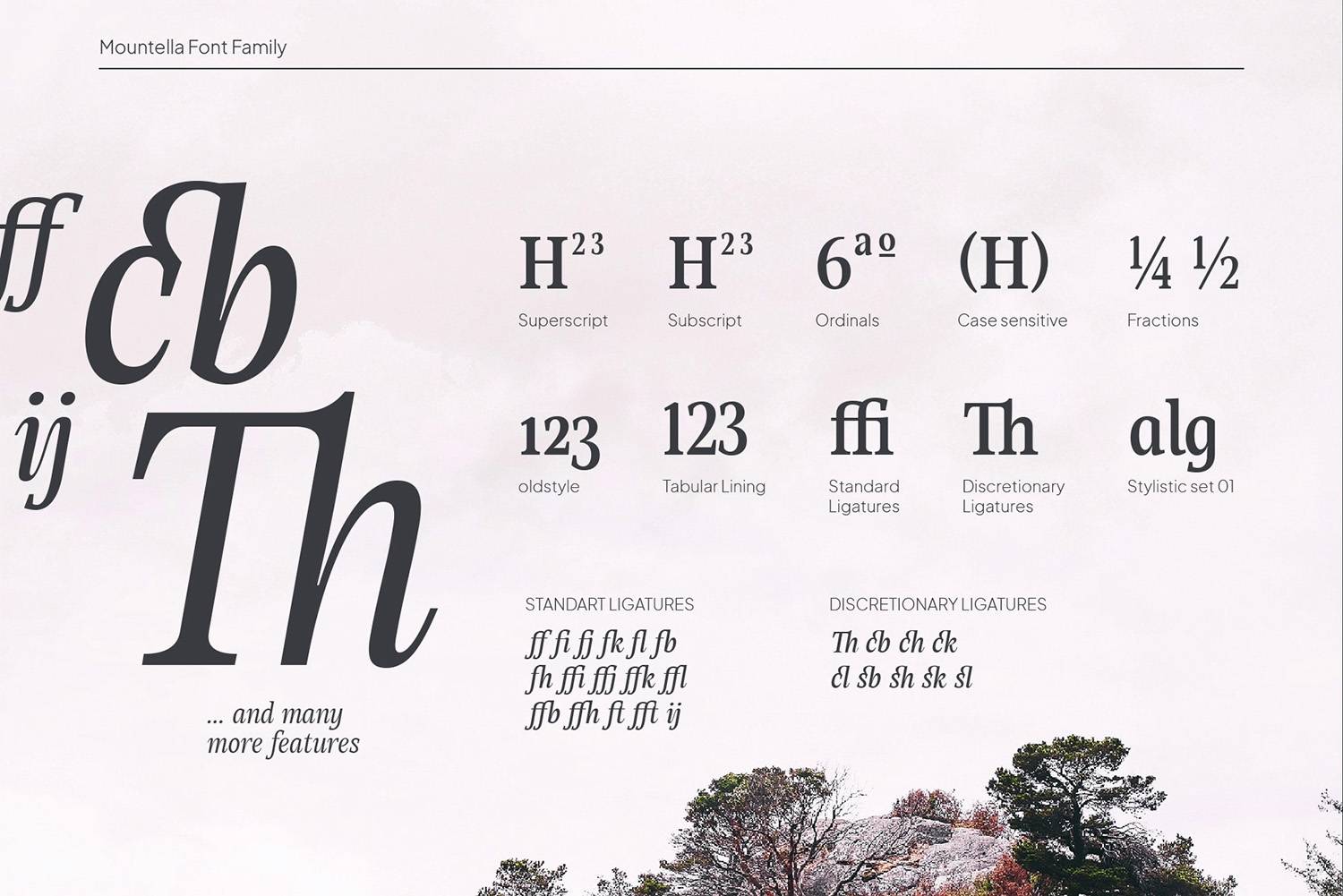 Mountella Font sample