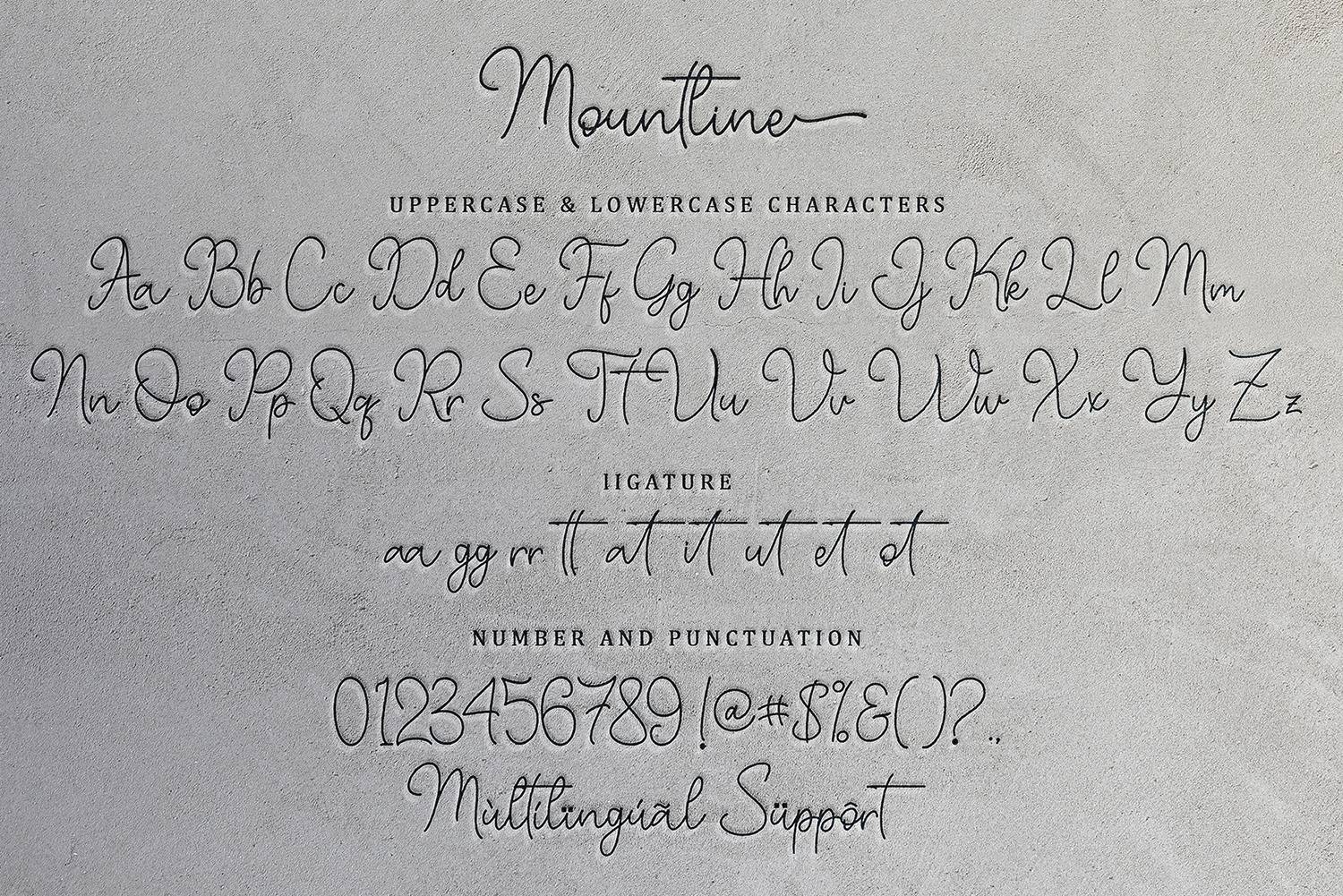 Mountline Font sample