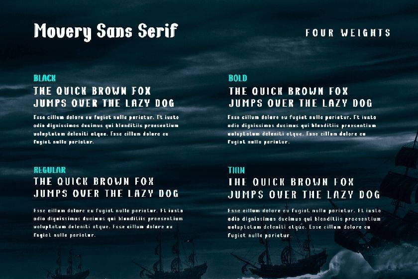 Moveri Font sample