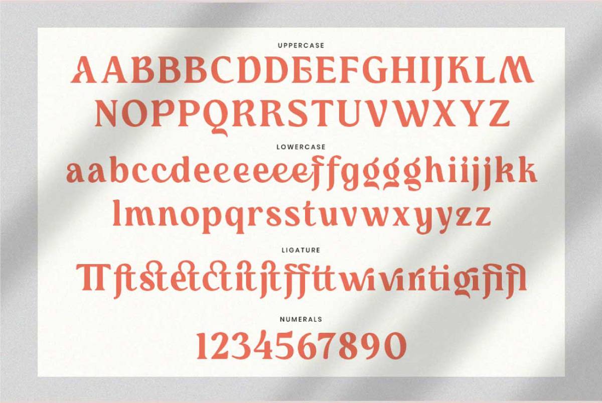 Mufteya Font sample