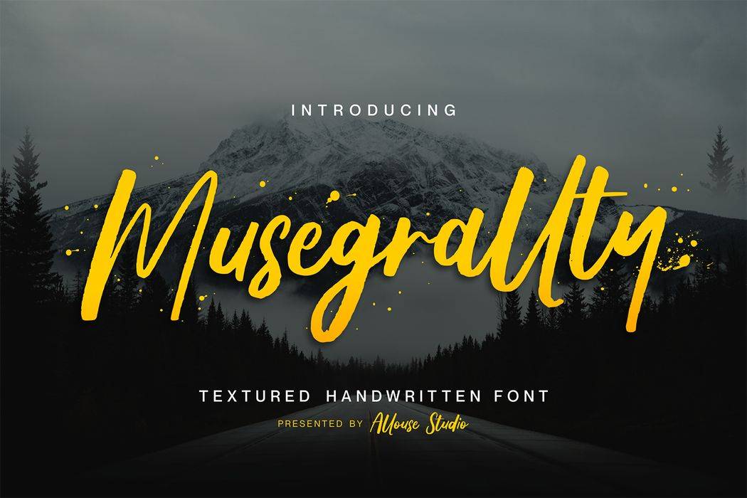 Musegrallty Font sample