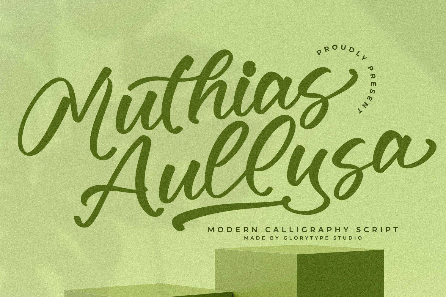 Muthias Aullysa Font sample