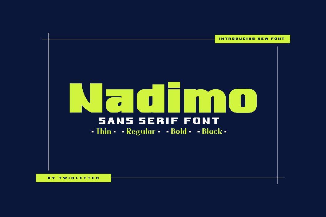 Nadimo Font sample