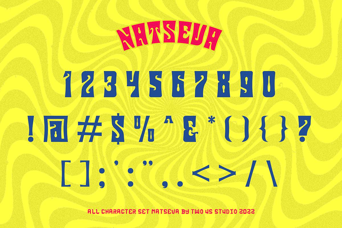 Natseva Font sample