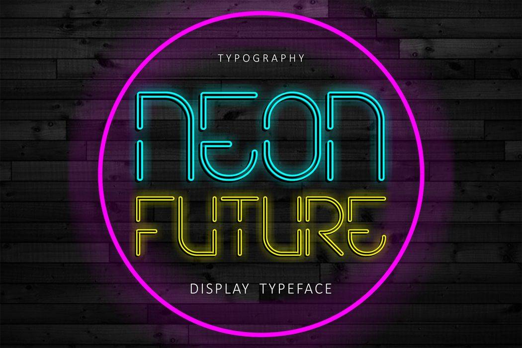 Neon Future Font sample