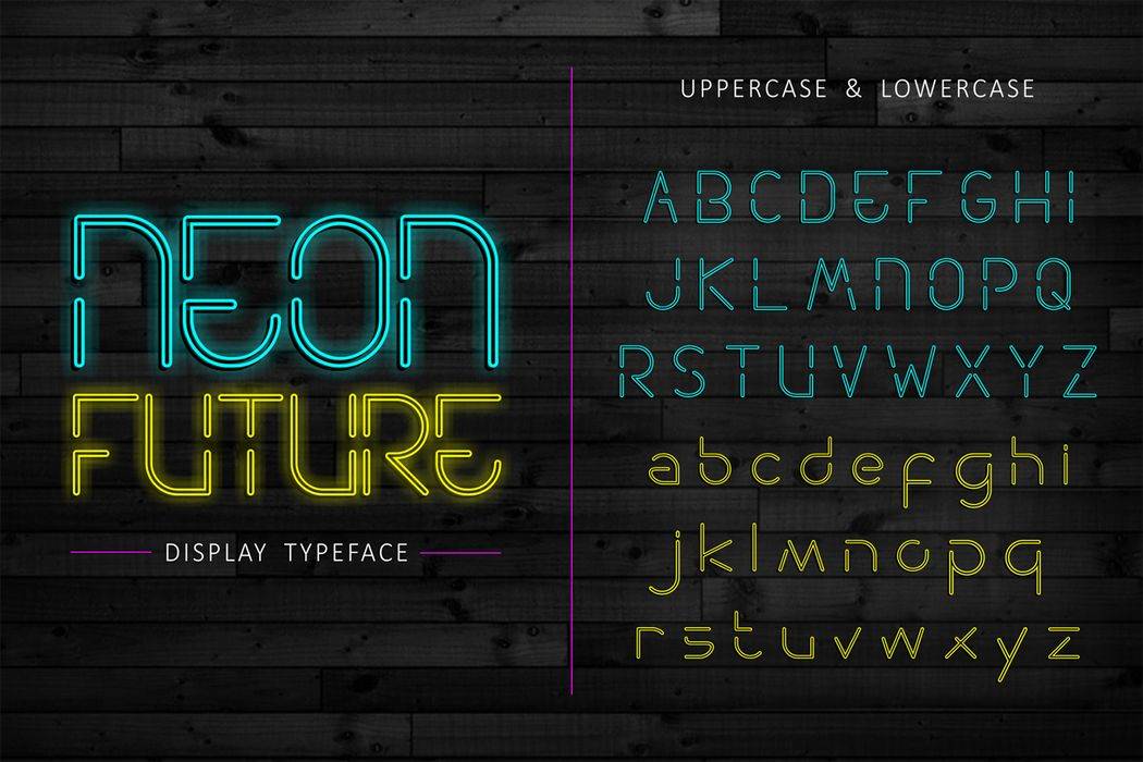 Neon Future Font sample