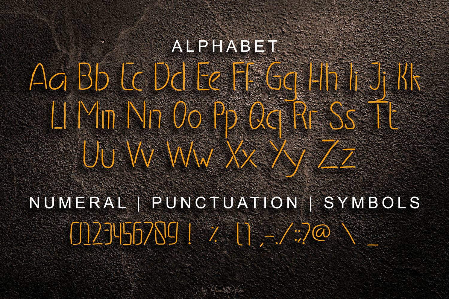 Neonidas Font sample
