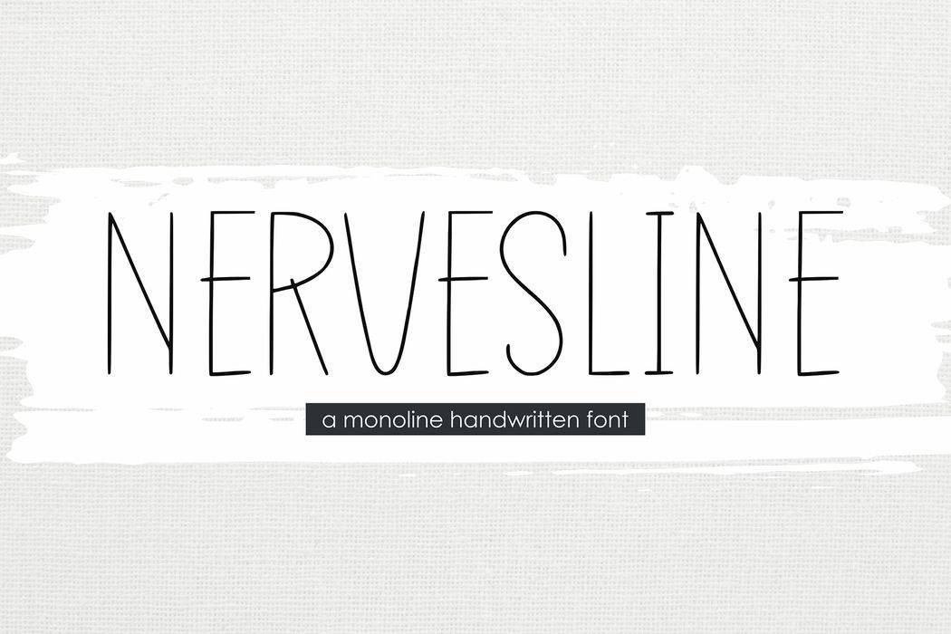 Nervesline Font sample