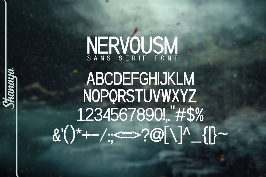 Nervousm Font sample
