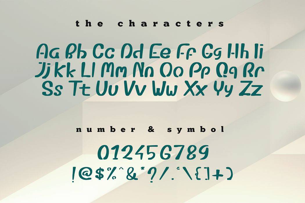 Nevermore Qube Font sample