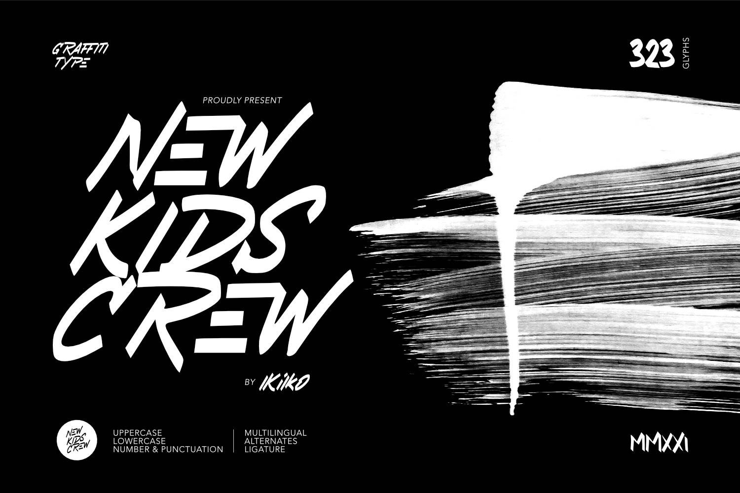 New Kids Crew Font sample