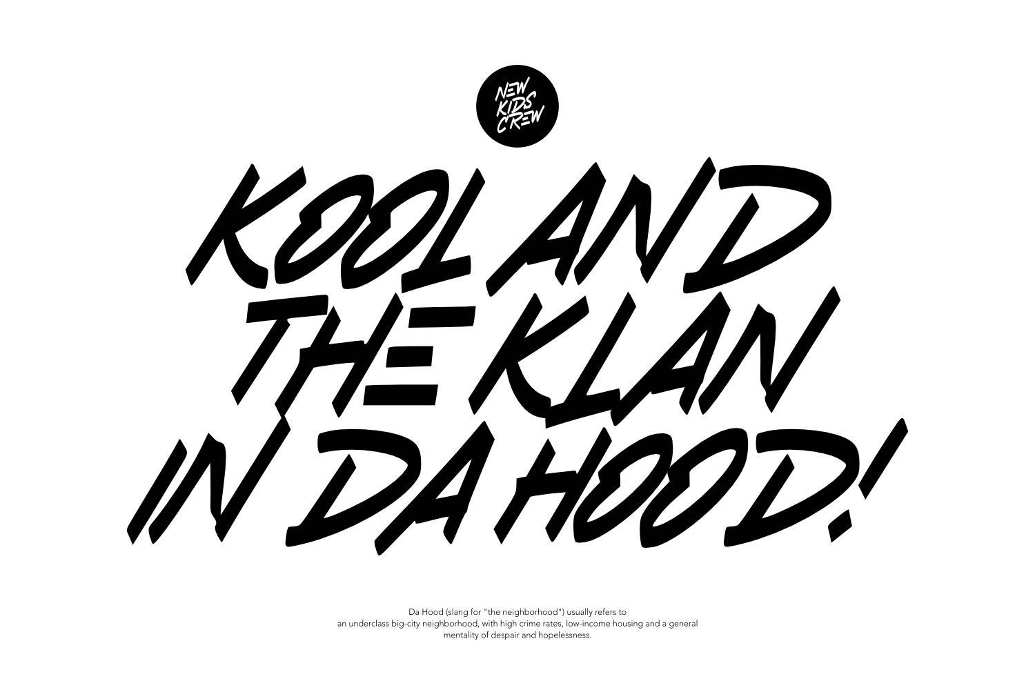New Kids Crew Font sample