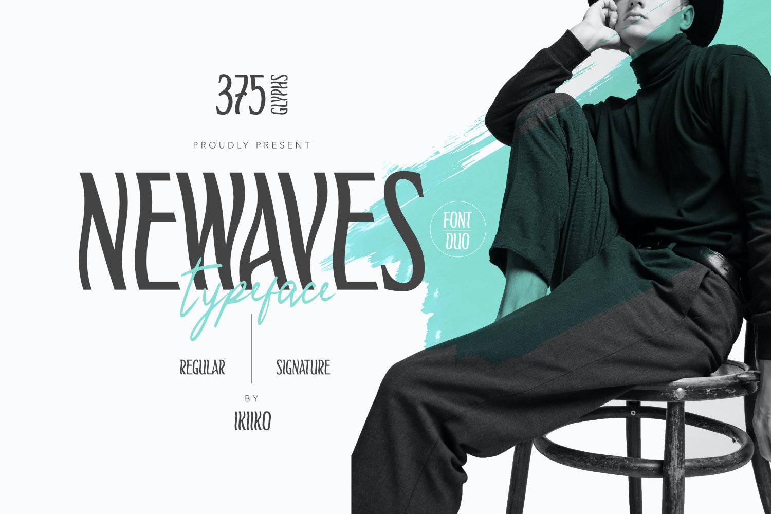 Newaves Font sample