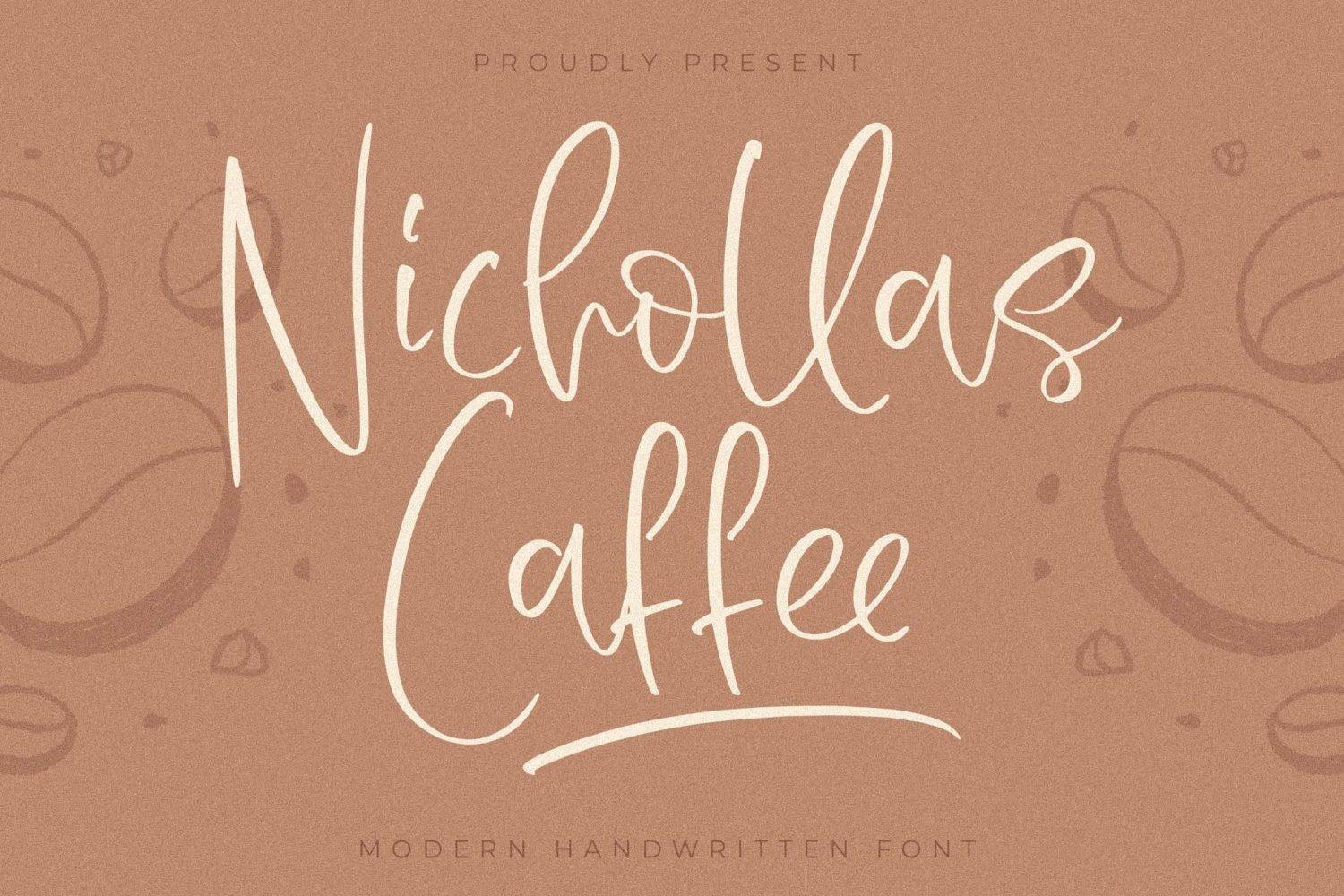 Nichollas Caffee Font sample