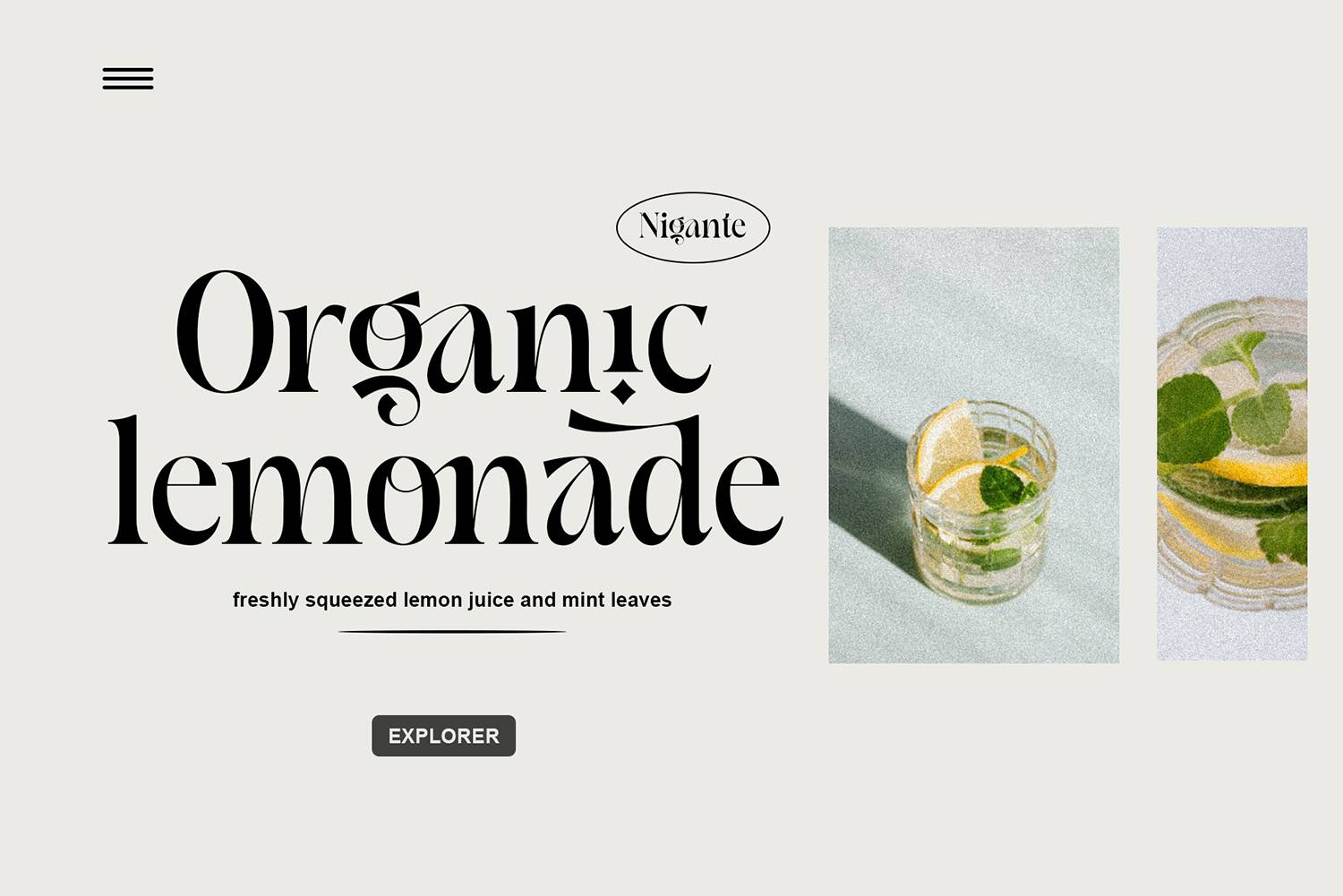 Nigante Font sample