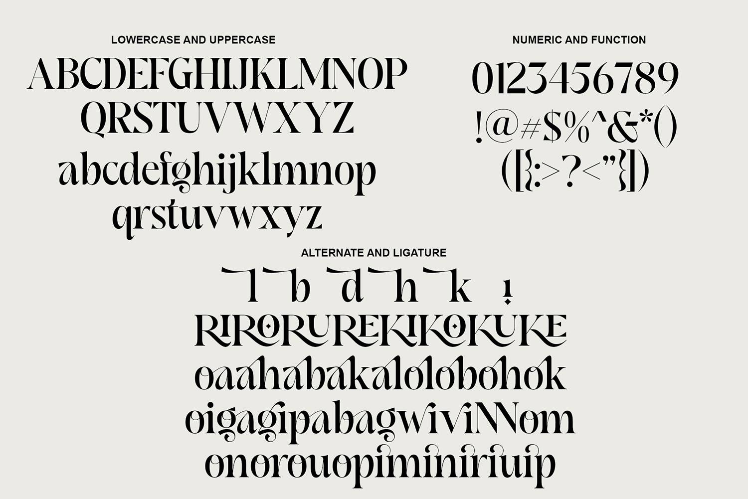 Nigante Font sample