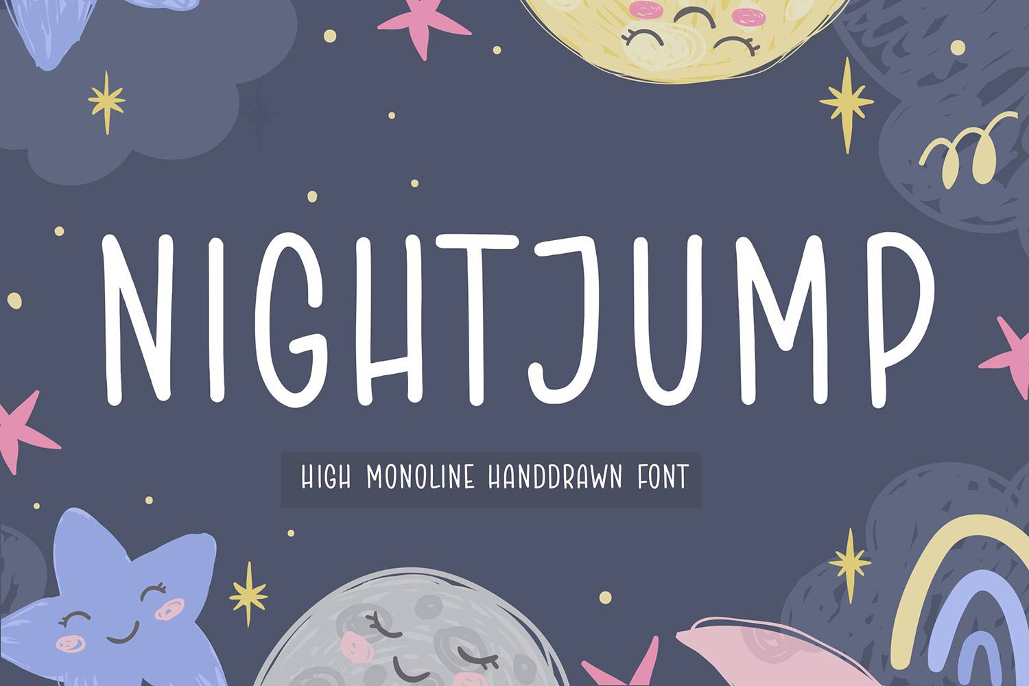 Night Jump Font sample