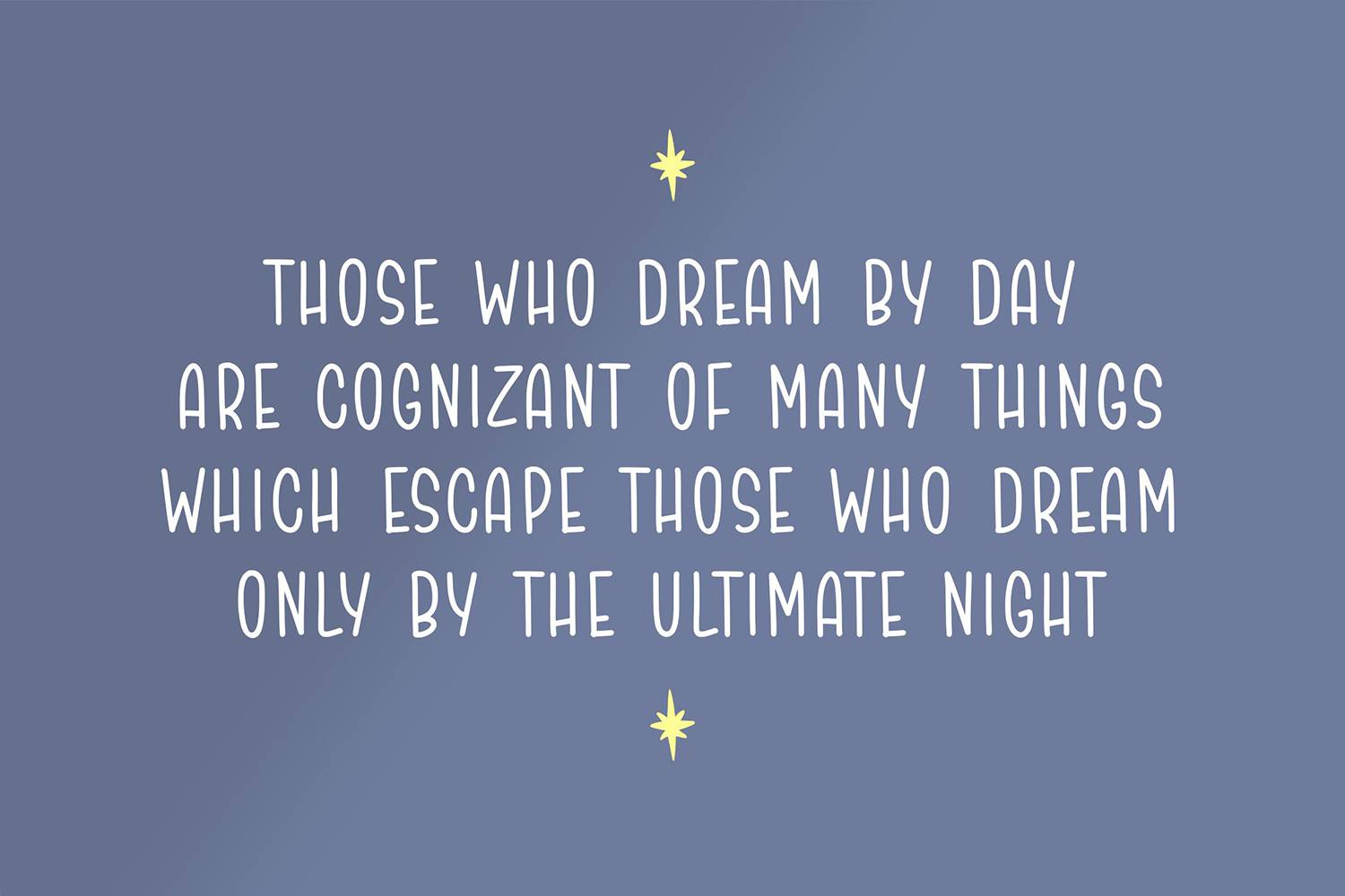 Night Jump Font sample