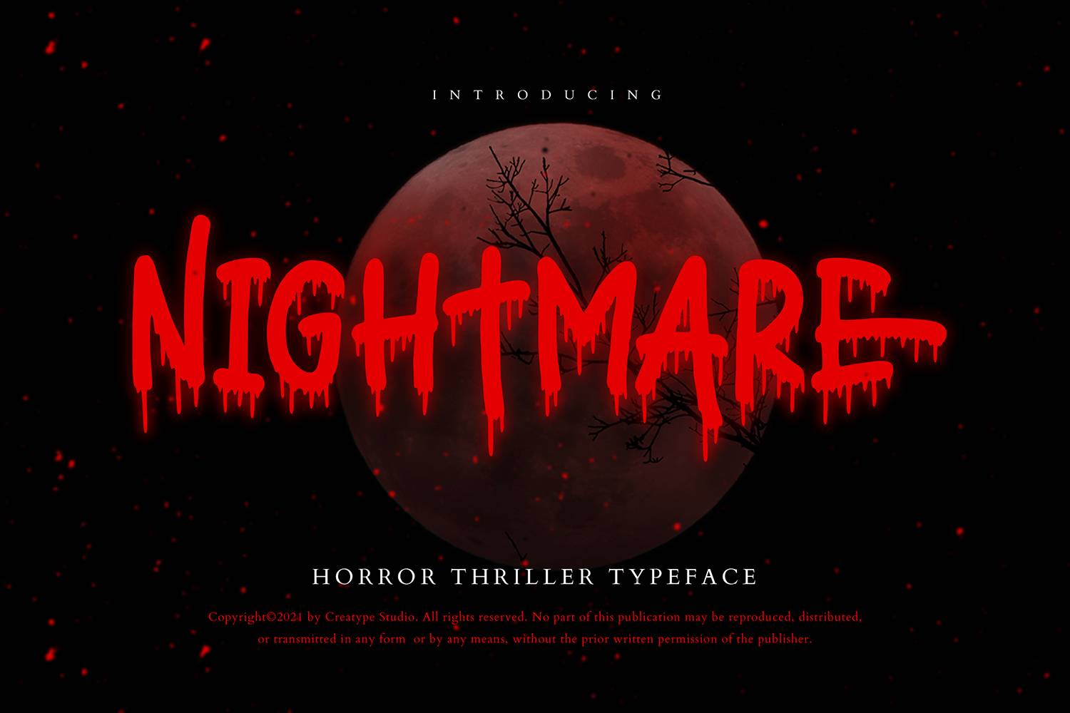 Nightmare Font sample